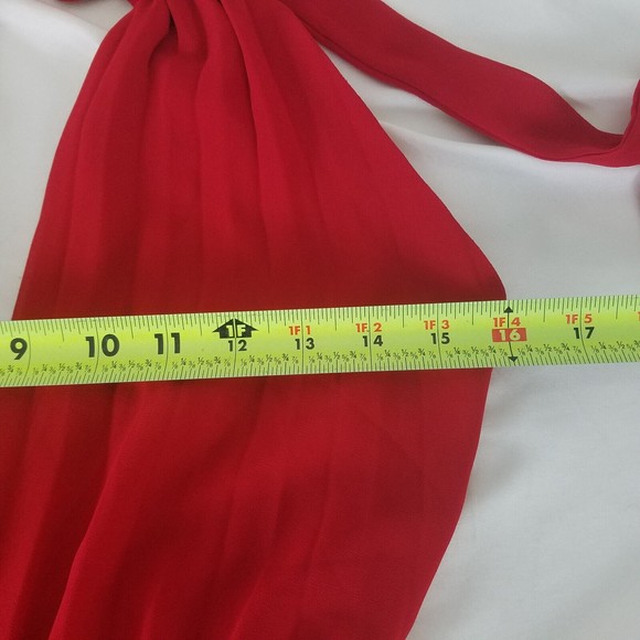 Lush Dress Womens Small Red Sleeveless Party Split Maxi Romper Halter Neck Zip - Picture 5 of 16